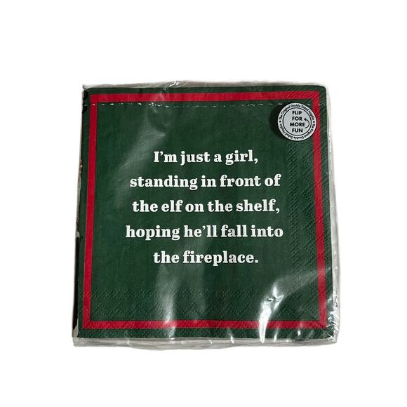 NWB Decorative Double Print Sided FUN Christmas Party Napkins-20 Count - Picture 1 of 2